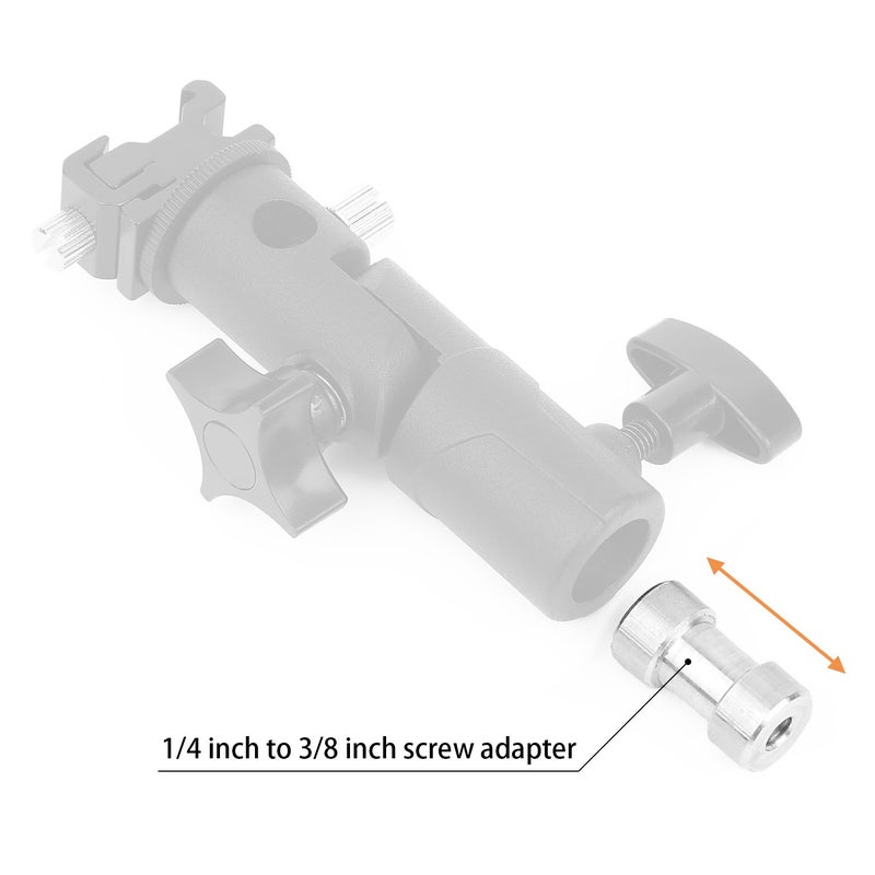Anwenk 1/4 to 3/8 Screw Adapter Converter Threaded Screws Adapter Spigot Screw Mount Set for Camera Tripod Monopod Ballhead Flash Light Stand Shoulder Rig - Image 5